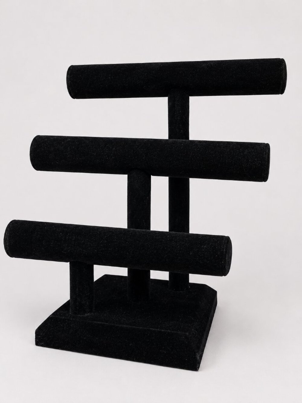 3 TIER JEWELRY Display Stand Bracelet Necklace Holder Black Velvet Organizer